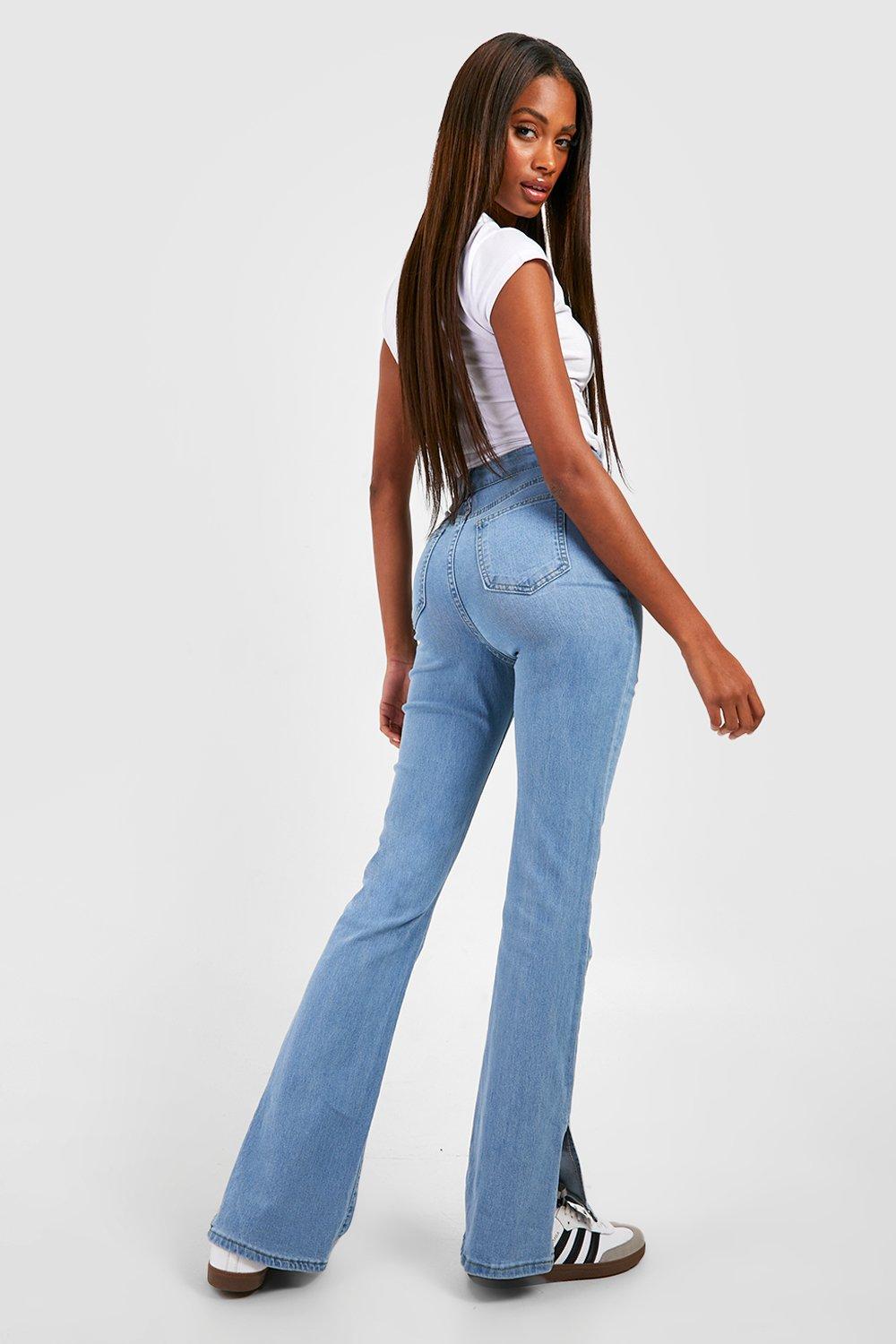 Flare jeans hot sale with slits